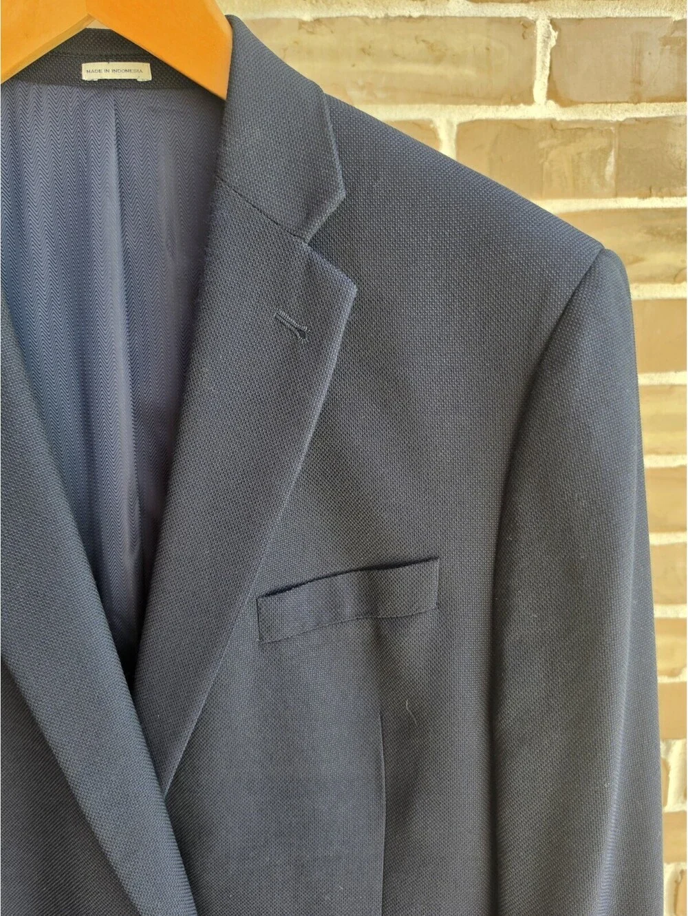 Joseph Abboud Heritage 46R Blazer REDA Super 110s Wool Navy Blue Sport Coat
